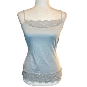 Gray lace cami top